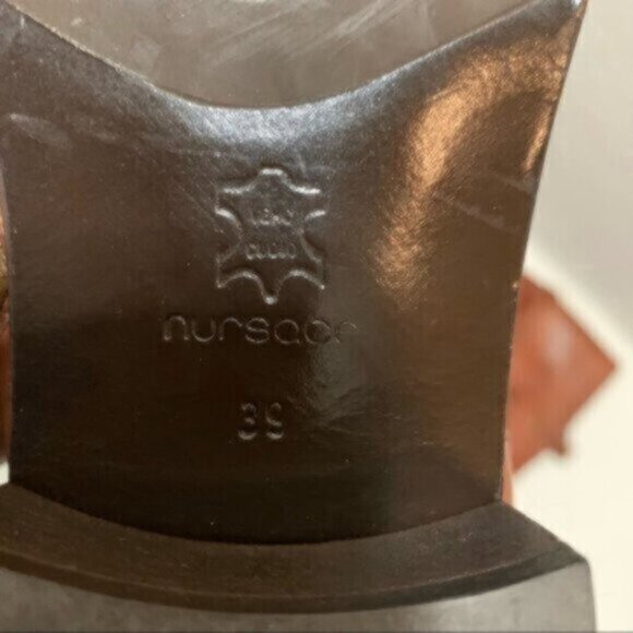 Nursace Leather Mid Calf Riding Boots Side Zipper Ankle Harness - Picture 11 of 12